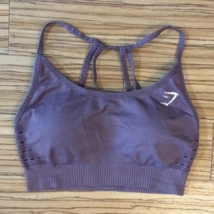 Gymshark Dark Purple Seamless Bra - MEDIUM
